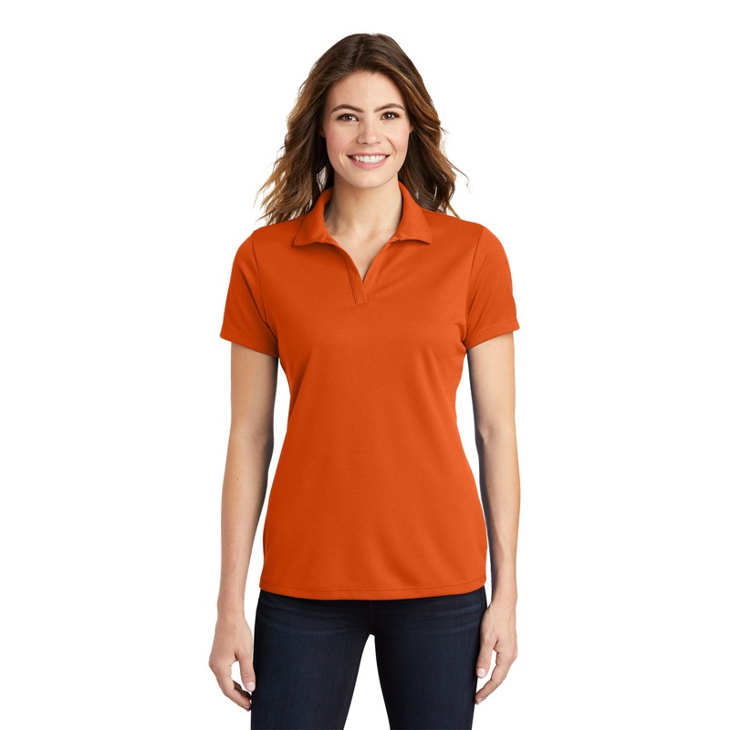 Sport-Tek LST640 Ladies PosiCharge RacerMesh Polo – Deep Orange Deep Orange XS