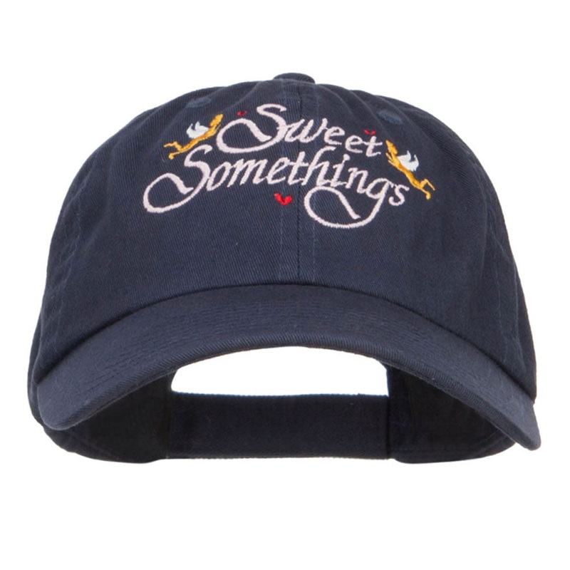 Sweet Somethings Embroidered Low Cap Navy One Size