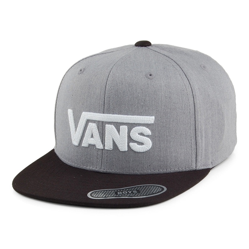Vans Kids Drop V II Snapback Cap – Grey-Black CHILD ADJ.