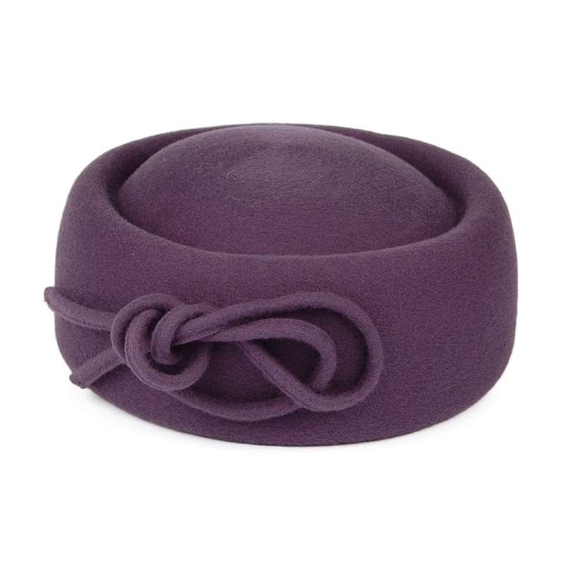 Whiteley Hats Bouvier Wool Pillbox Hat – Mauve 1-Size