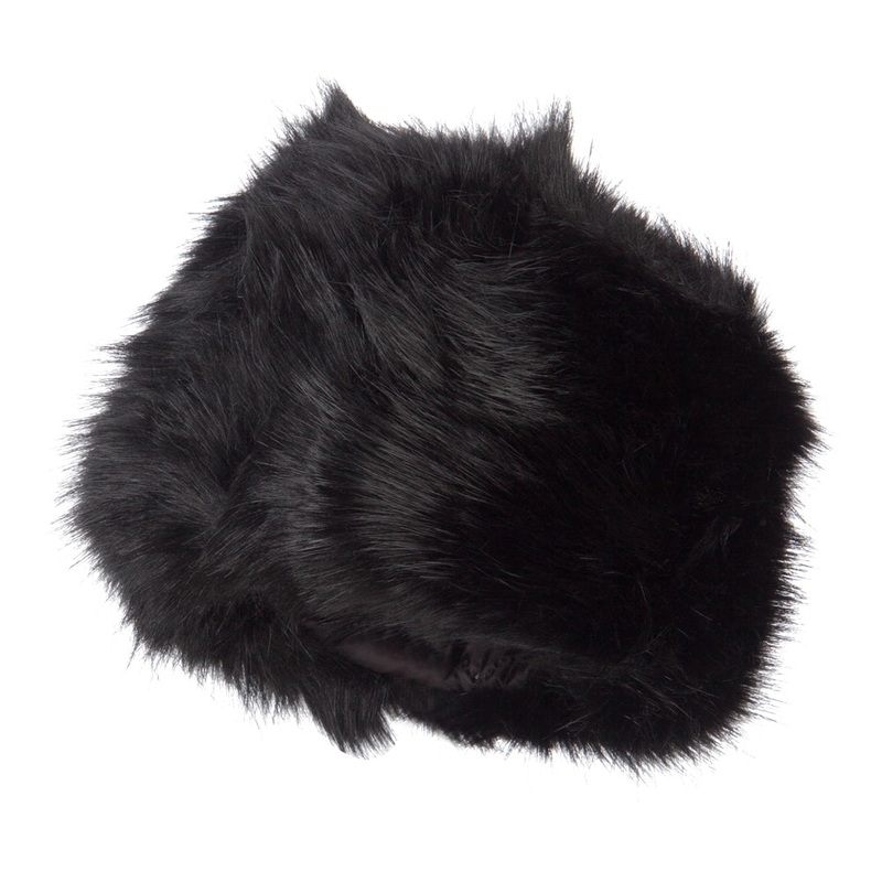 Women’s Faux Fur Hats Black One Size