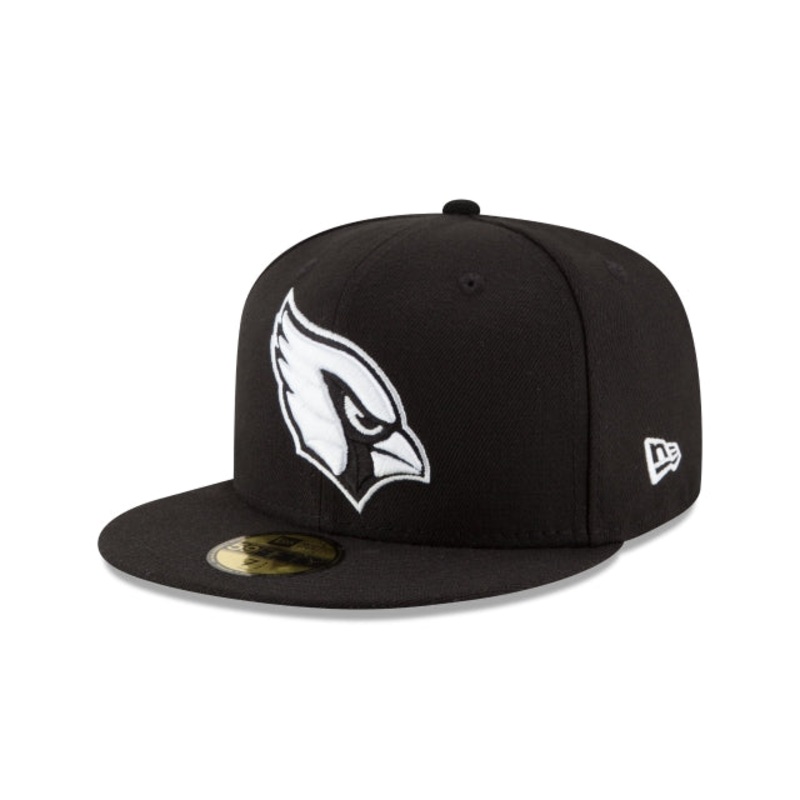 Arizona Cardinals Black & White 59FIFTY Fitted Hat 6 7/8