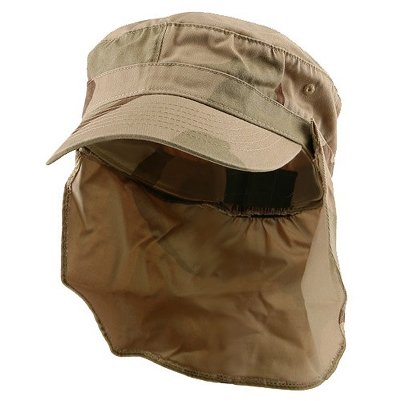 Army Cap with Flap Camo One Size
