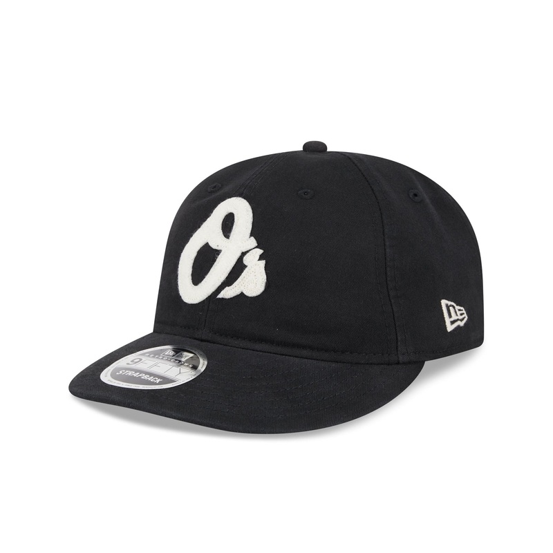 Baltimore Orioles Canvas Felt Retro Crown 9FIFTY Strapback Hat One Size