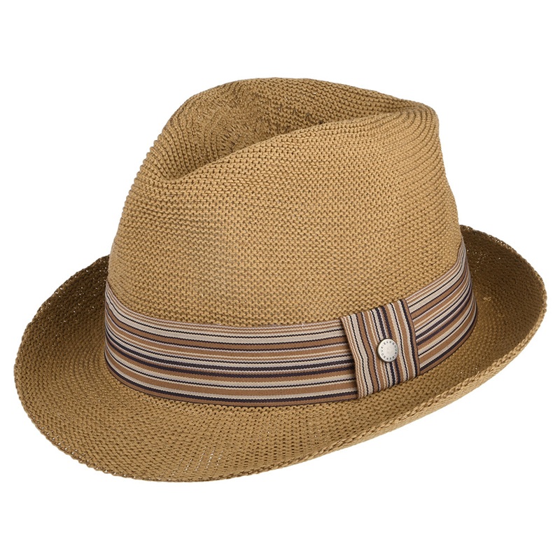 Barbour Hats Belford Summer Trilby Hat – Dark Tan S