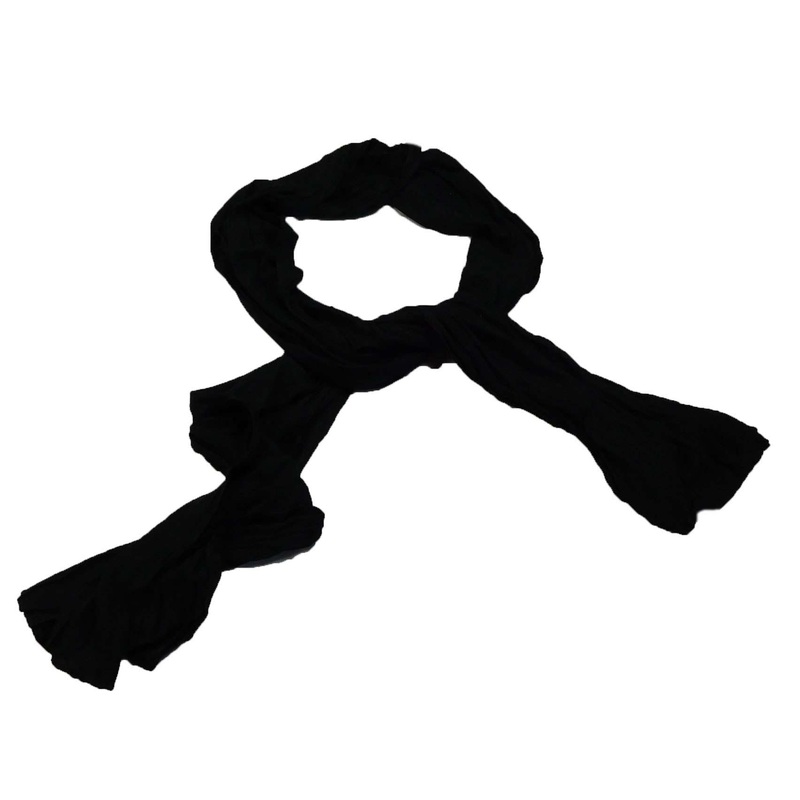 Black Crinkled Scarf Black