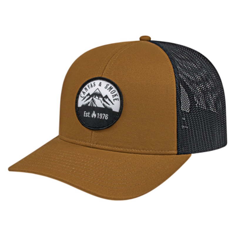 Cap America Custom Embroidered Hat with Logo – Poly/Cotton Mesh Back Cap i3038 Black