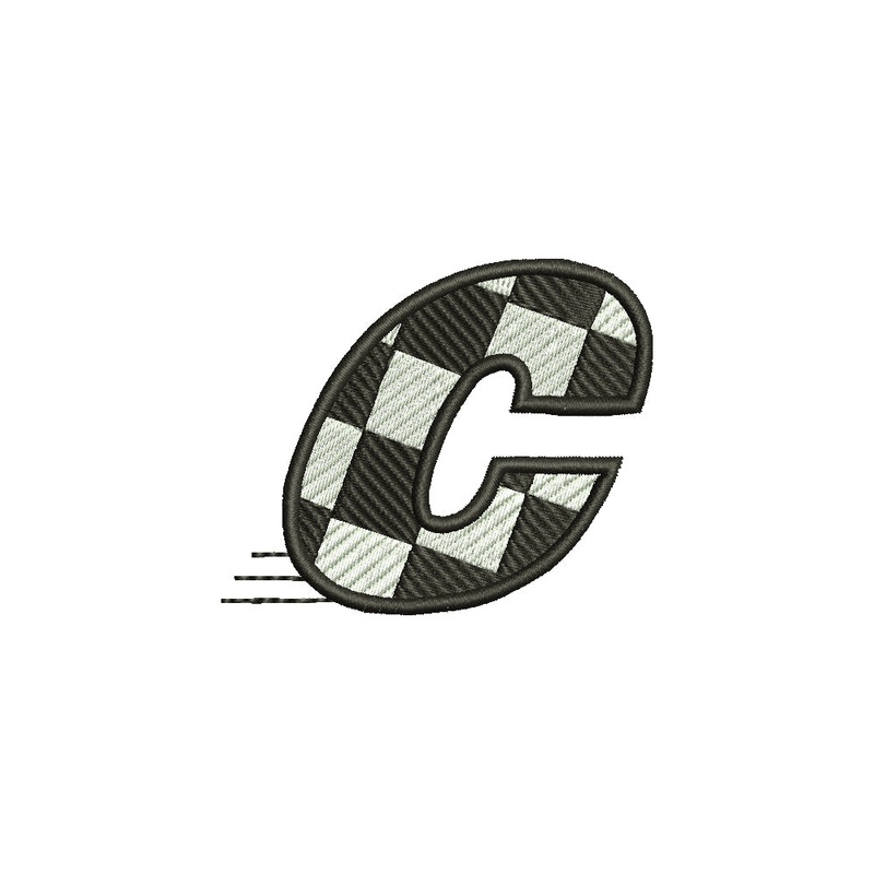 Checkered Flag Alphabet – C Default Title One Size