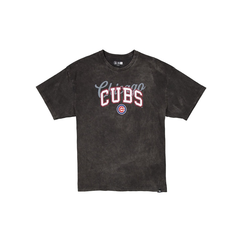 Chicago Cubs Women’s Oversized Washed Black T-Shirt XS