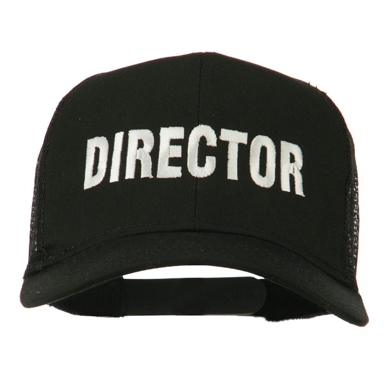 Director Embroidered Mesh Back Cap Black One Size