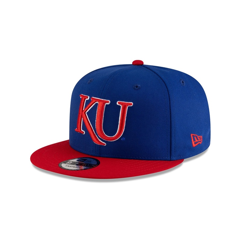 Kansas Jayhawks Royal Scarlet 9FIFTY Snapback Hat One Size
