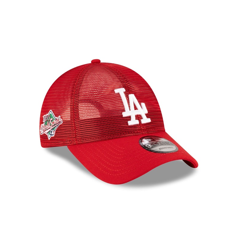 Los Angeles Dodgers Red Mesh 9FORTY Snapback Hat One Size