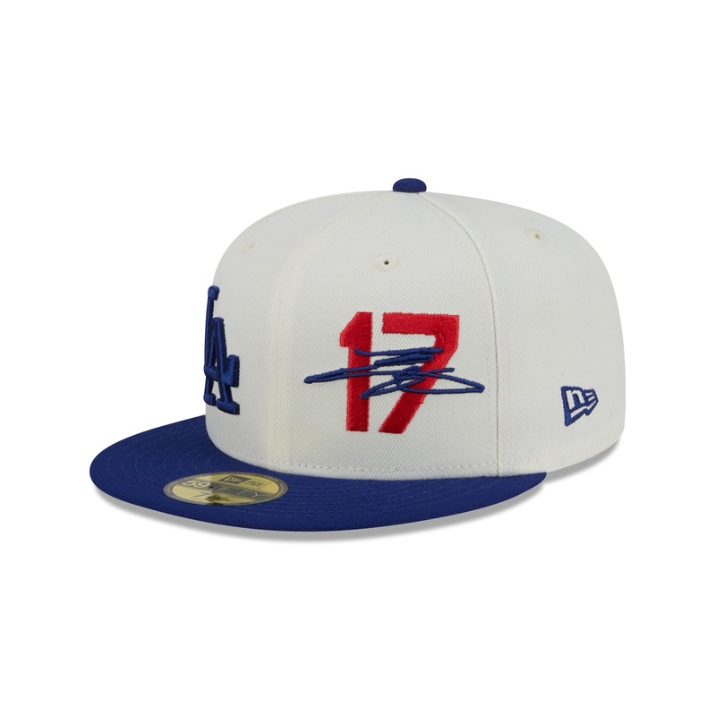Los Angeles Dodgers Shohei Ohtani Chrome White 59FIFTY Fitted Hat 7