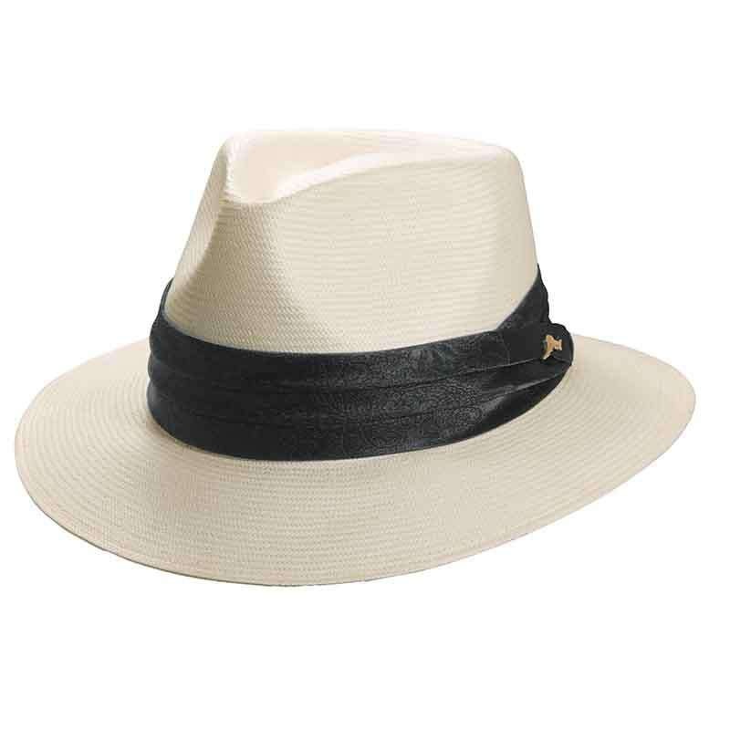 Tommy Bahama BU Toyo Safari Hat with Jacquard Band for Men Natural Medium (57 cm)