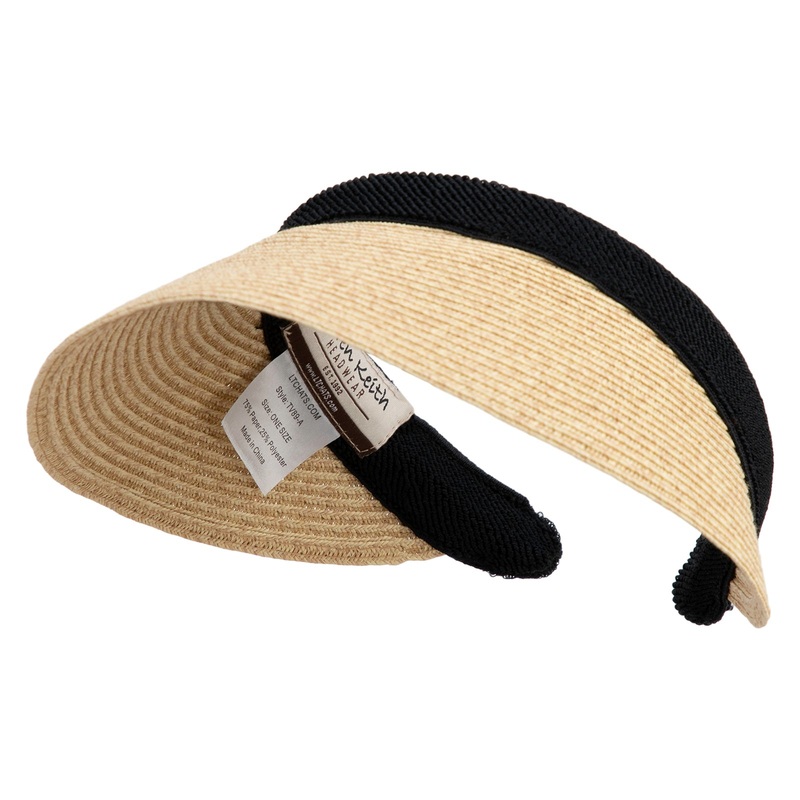 UPF 50+ Braided Toyo Visor Natural One Size