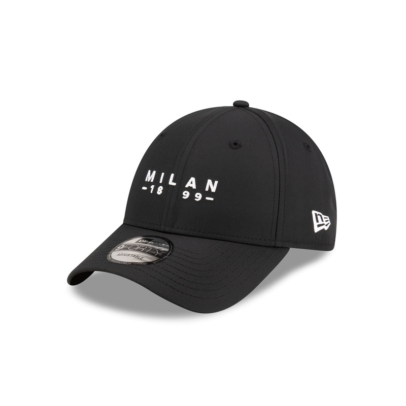 AC Milan Established Wordmark Black 9FORTY Adjustable Hat One Size
