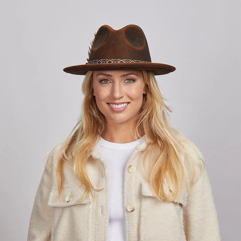 Backroad | Womens Felt Fedora Hat Rust MD