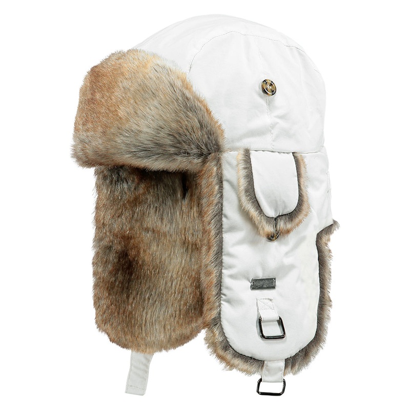 Barts Hats Kamikaze Water Resistant Trapper Hat – White 1-Size