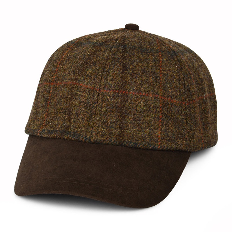 Failsworth Hats Epsom Water Repellent Baseball Cap – Brown-Rust-Blue Adjustable