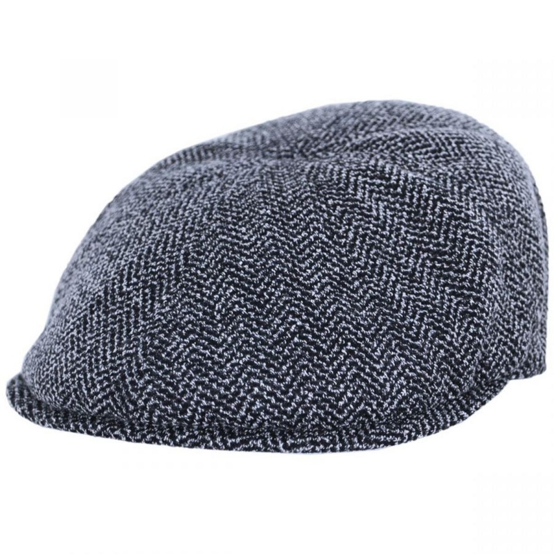 Flexfit Pixel Herringbone Newsboy Cap MARLED NAVY S/M