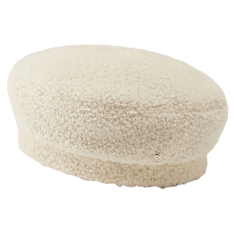 Hailie Beret Cream Check 1SFM