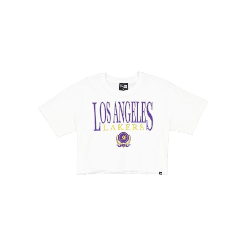 Los Angeles Lakers Throwback Prep Women’s Cropped T-Shirt XS