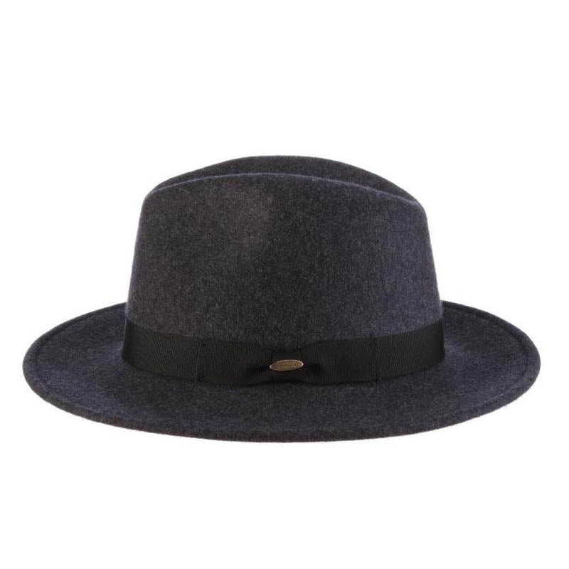 Norfork Crushable Water Repellent Wool Felt Safari Hat – Scala Hat Charcoal Medium (57 cm)