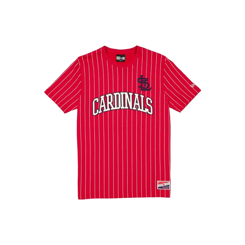 St. Louis Cardinals Throwback Pinstripe Wordmark T-Shirt S