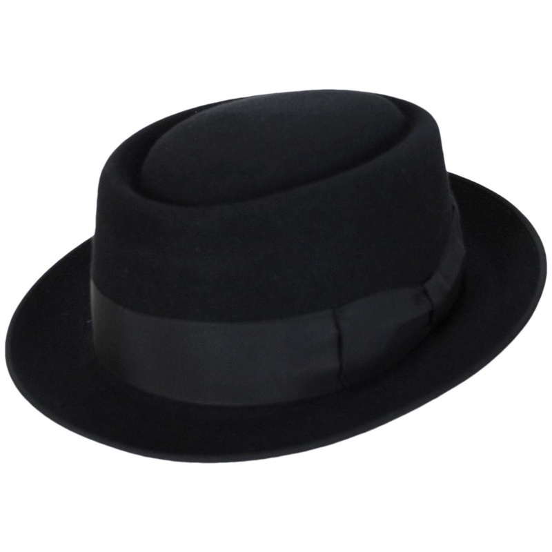 Sully Fur Felt Pork Pie Hat BLACK 55cm