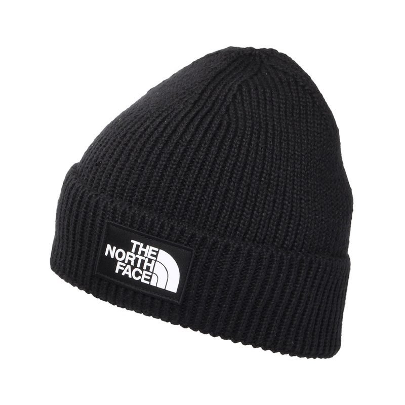 The North Face Hats TNF Logo Box Recycled Beanie Hat – Black 1-Size