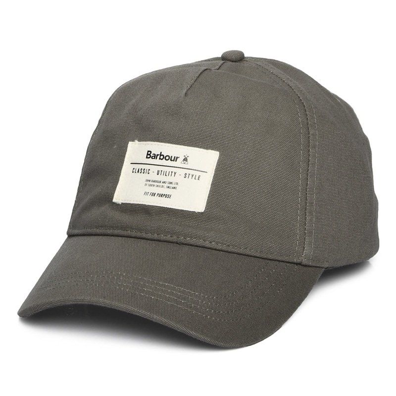 Barbour Hats Lipton Cotton Baseball Cap – Grey Adjustable