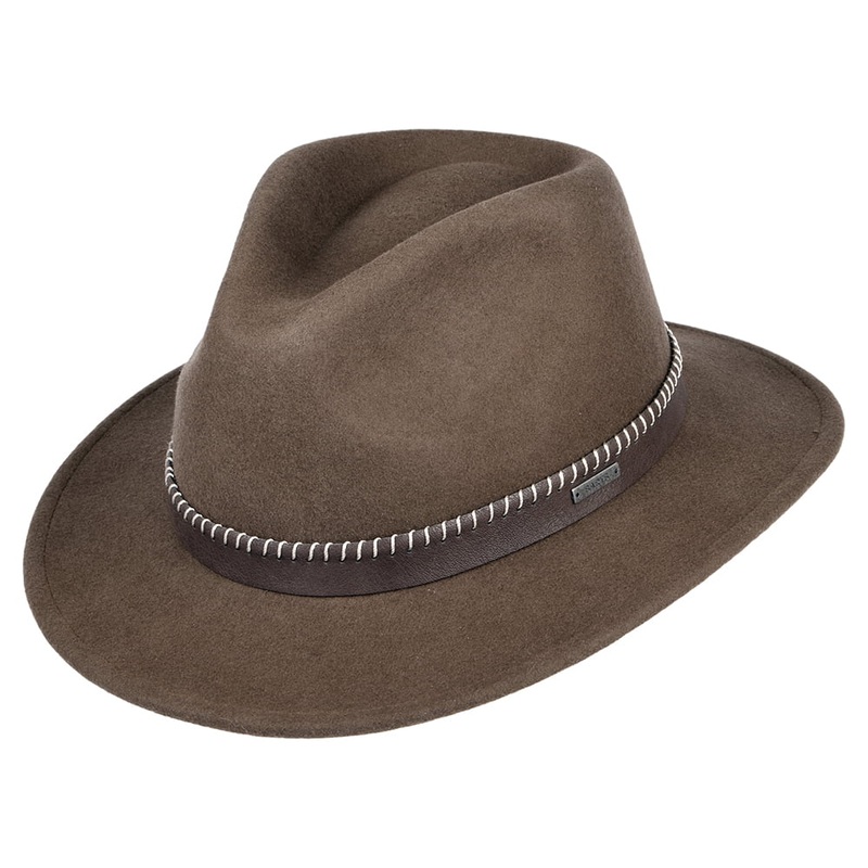 Barts Hats Oaklyn Wool Felt Fedora Hat – Brown 1-Size