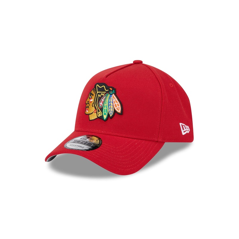 Chicago Blackhawks Red Team 9FORTY A-Frame Snapback Hat One Size