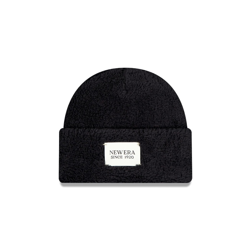 New Era Cap Fleece Black Cuff Knit Hat One Size