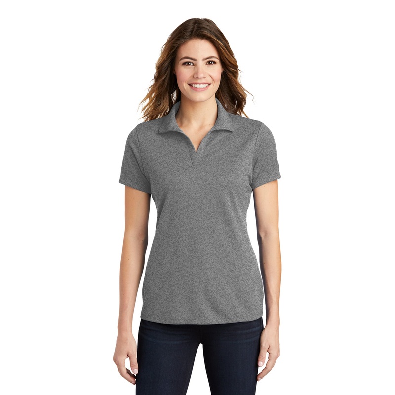 Sport-Tek LST640 Ladies PosiCharge RacerMesh Polo – Grey Heather Grey Heather XS