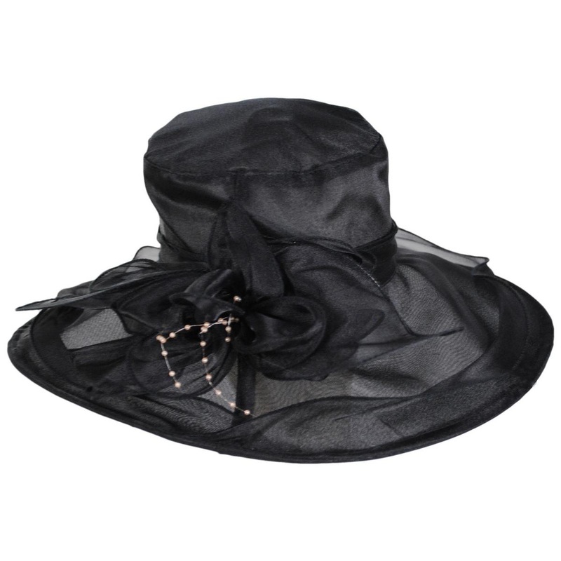 Twilight Organza Lampshade Dress Hat BEIGE ONE SIZE FITS MOST