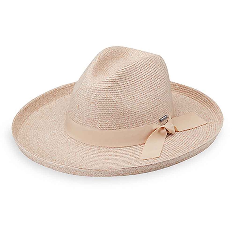 Vivian Up Brim Safari Hat with Golf Marker – Carkella Hats Dusty Rose M/L (58 cm)