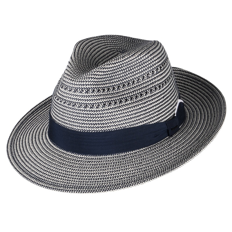 Bailey Hats Eli Fedora Hat – Navy-Cream S