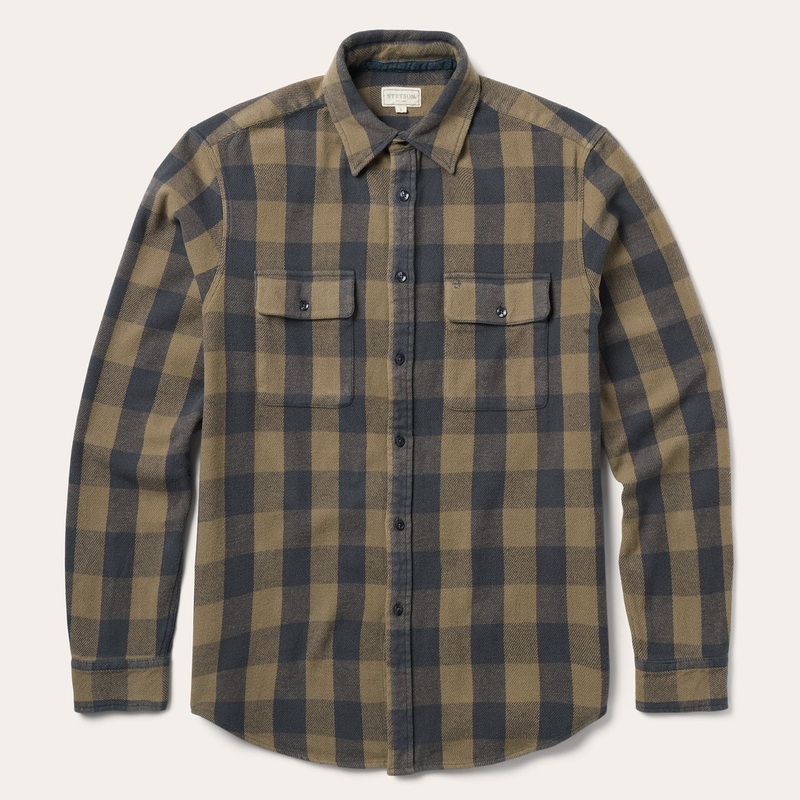 Buffalo Check Flannel Shirt Brown S