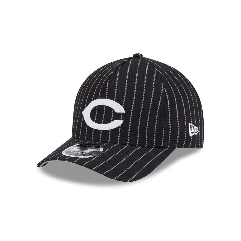 Chicago Cubs Dotted Pinstripe 9FORTY M-Crown A-Frame Adjustable Hat One Size