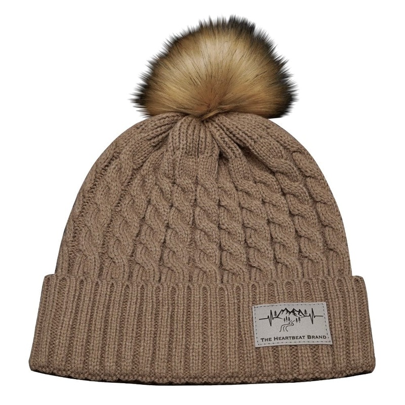 Mountains Beanie – Pom – Tan