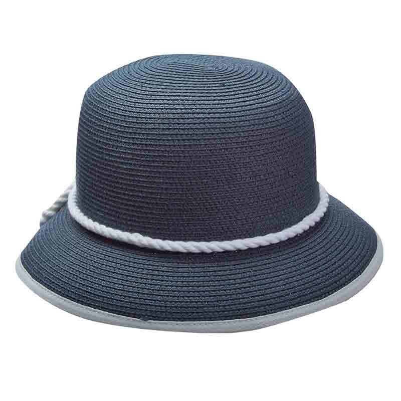 Straw Cloche with Twisted Rope Tie – John Callanan Blue