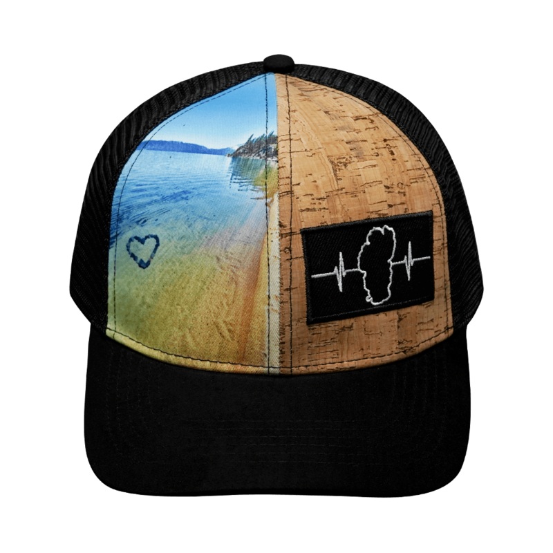 Tahoe Hat – Baseball Hat Fit – Cork Hybrid – Bliss – Trucker Mesh