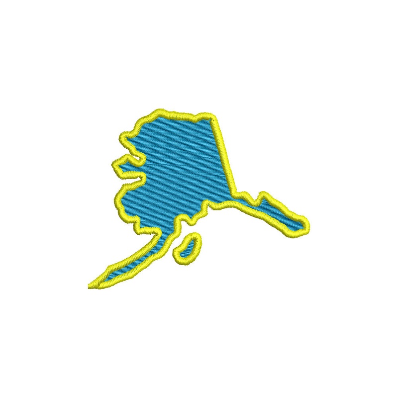 Alaska State Map Default Title One Size