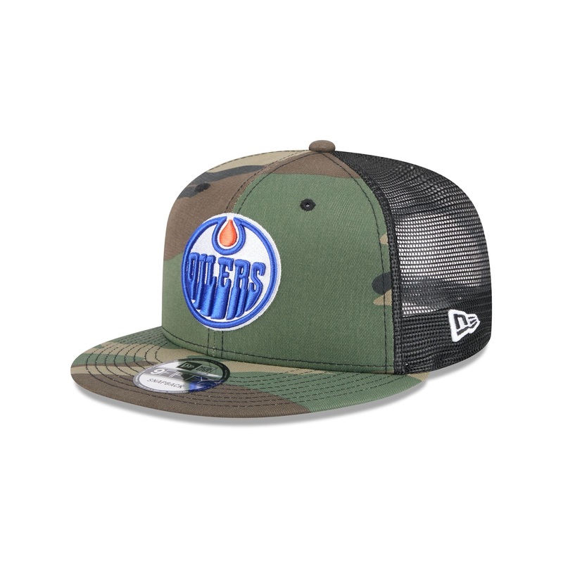 Edmonton Oilers Camo 9FIFTY Trucker Hat One Size