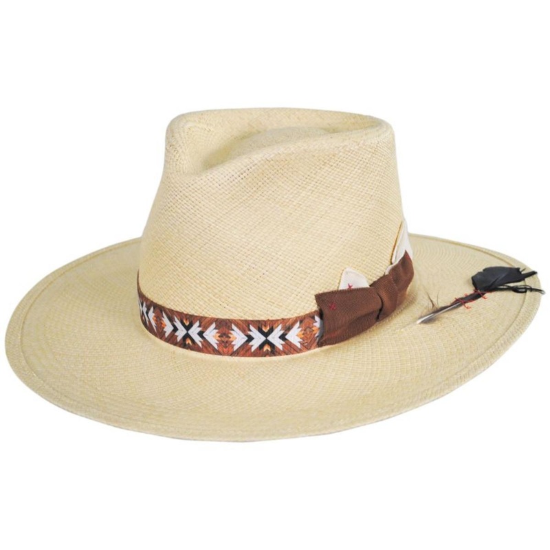 Foss Panama Straw Fedora Hat NATURAL S