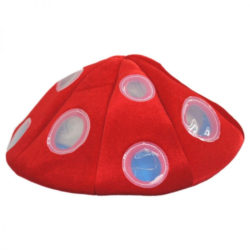 Light Up Mushroom Lumenhat RED/WHITE ONE SIZE FITS MOST
