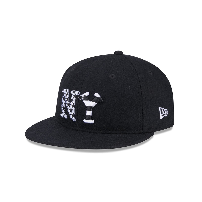 New York Black Yankees Flag Retro Crown 59FIFTY Fitted Hat 7