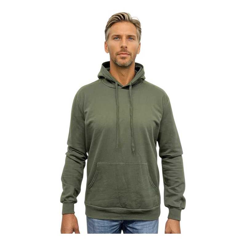 Royal Apparel Unisex Combed Cotton Fleece Pullover Hoodie  Style 13155 Made in USA Army XS
