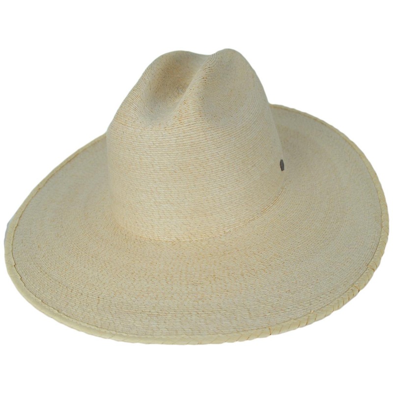 Toluca Fine Palm Straw Cattlemen Western Hat SAND S